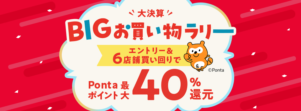 匈ZBIG[ 6XܔPonta|Cgő40Ҍ
